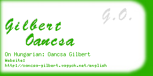 gilbert oancsa business card